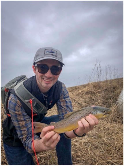 Sean Bertalot holding a trout